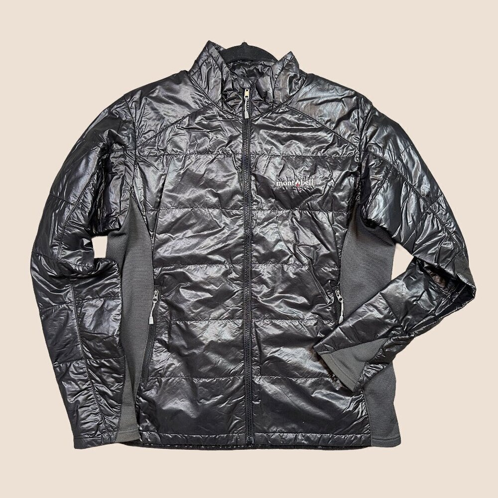 Montbell Lightweight Puffer Gorpcore Ski Outdoor Black Jacket Coat Women's Large
